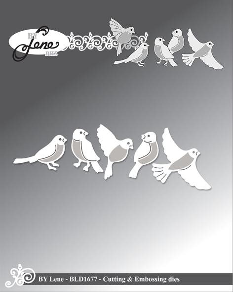 By Lene dies Birds Største: 3x3,2cm